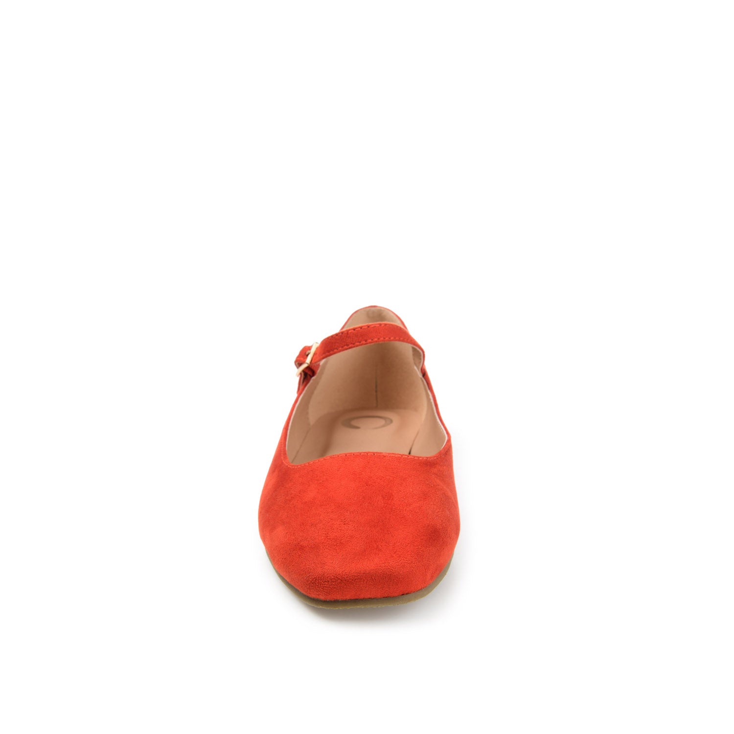 Journee CARRIE FAUX SUEDE BALLET FLATS - Coral