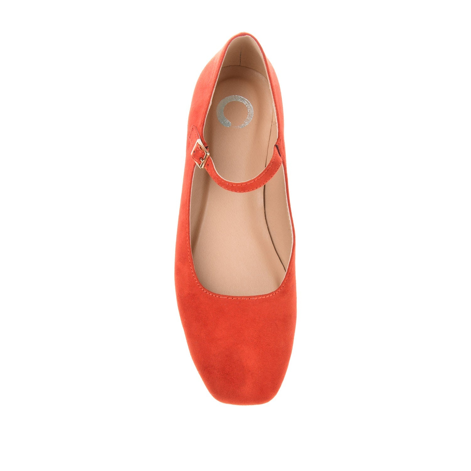 Journee CARRIE FAUX SUEDE BALLET FLATS - Coral