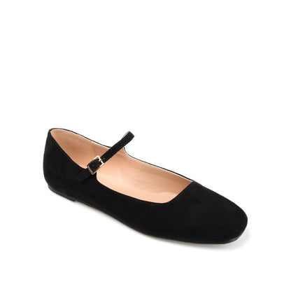 Journee CARRIE FAUX SUEDE BALLET FLATS - Black