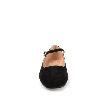 Journee CARRIE FAUX SUEDE BALLET FLATS - Black