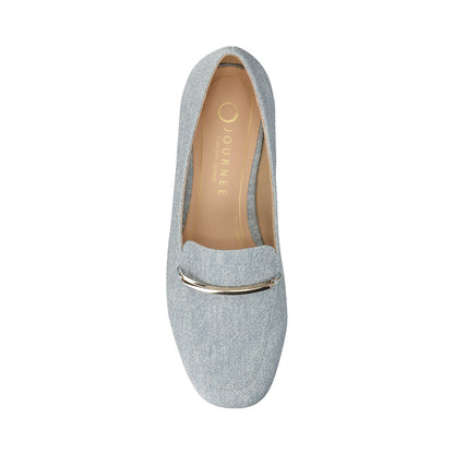 Journee WRENN LOAFER FLATS IN VEGAN LEATHER - Denim