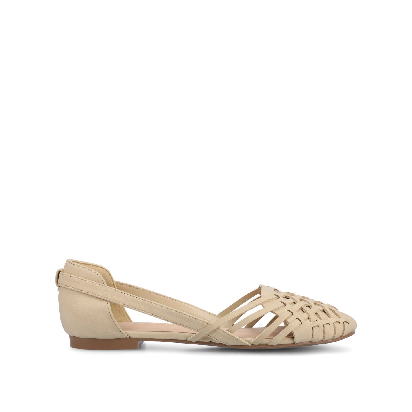 Journee EKKO WOVEN FLATS IN VEGAN LEATHER - Sand Nubuck