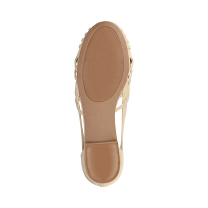 Journee EKKO WOVEN FLATS IN VEGAN LEATHER - Sand Nubuck