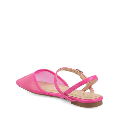 Journee MARTINE SLINGBACK FLATS IN VEGAN LEATHER - Hot Pink Mesh