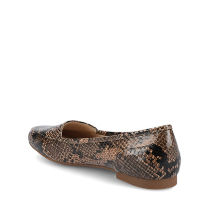 Journee NOELIA BALLET FLATS - Snake Brown