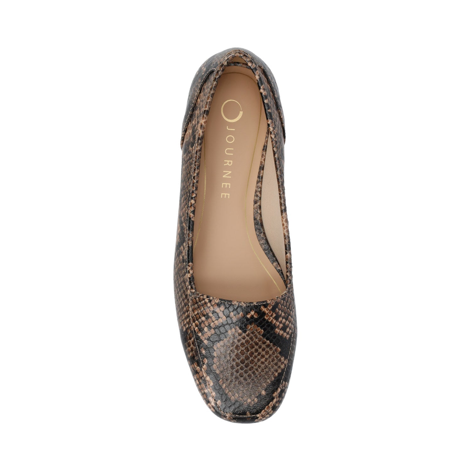 Journee NOELIA BALLET FLATS - Snake Brown