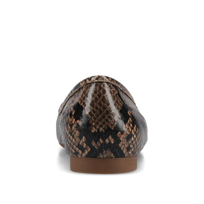 Journee NOELIA BALLET FLATS - Snake Brown