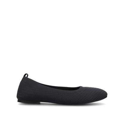 Journee MARYANN KNIT FABRIC BALLET FLATS IN STATEMENT - Navy Knit
