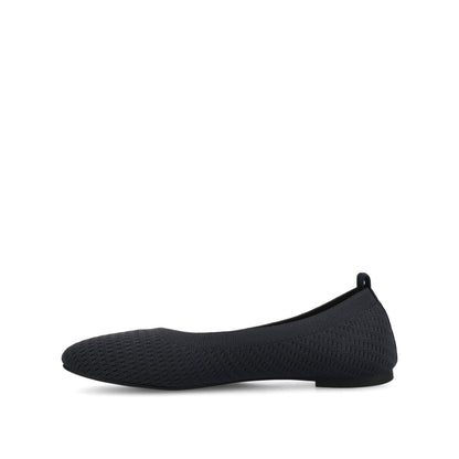 Journee MARYANN KNIT FABRIC BALLET FLATS IN STATEMENT - Navy Knit