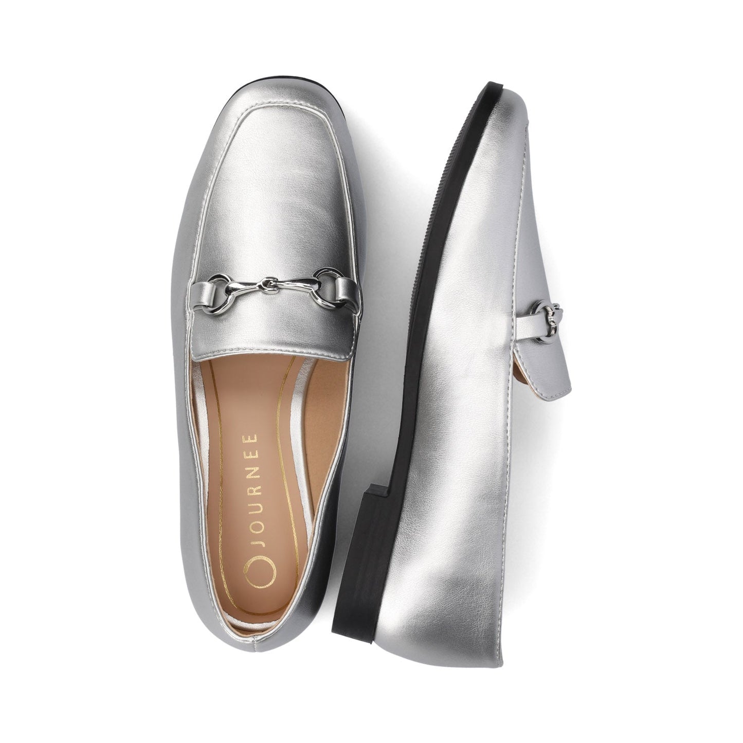 Journee LACIE SLIP ON LOAFERS - Silver