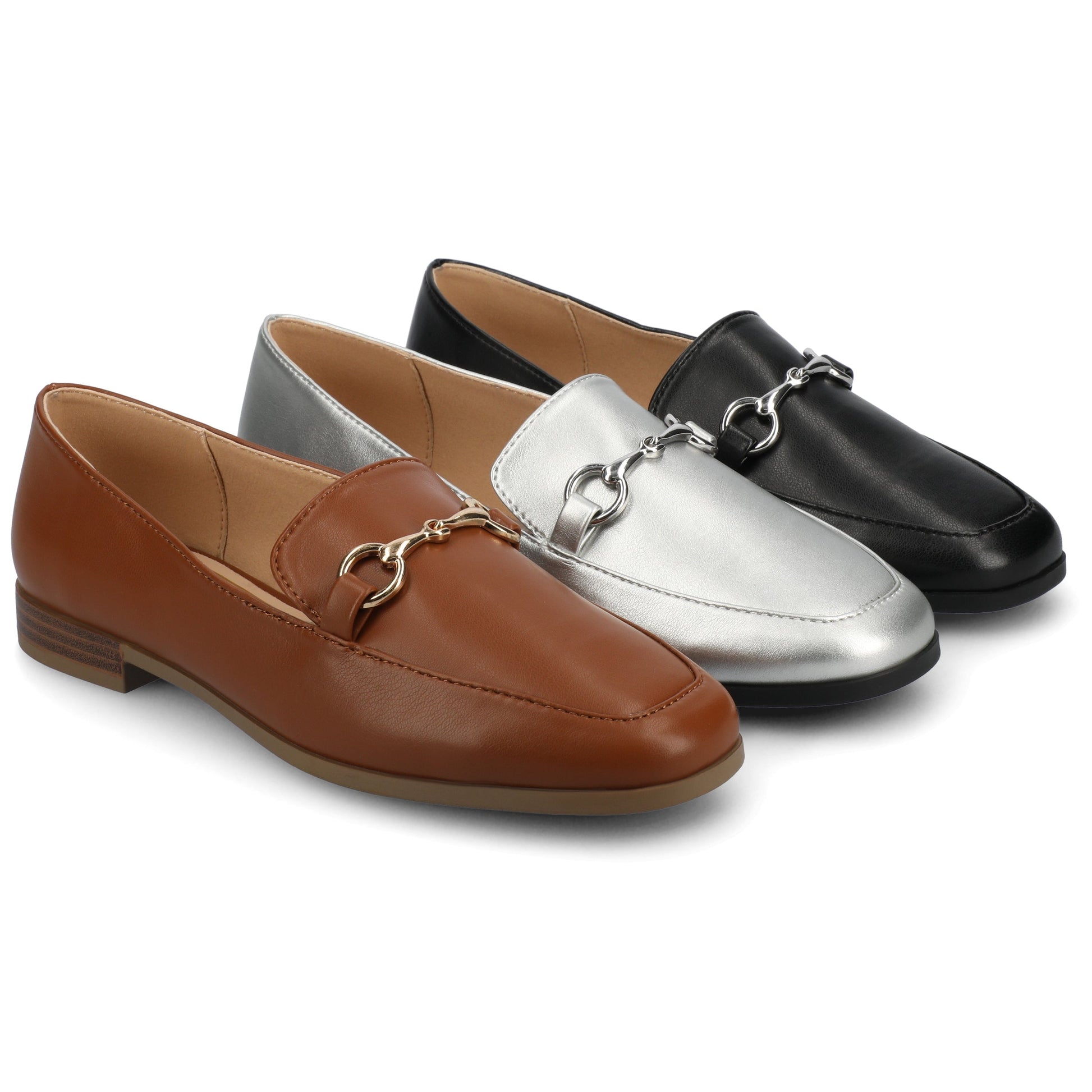 Journee LACIE SLIP ON LOAFERS - Silver