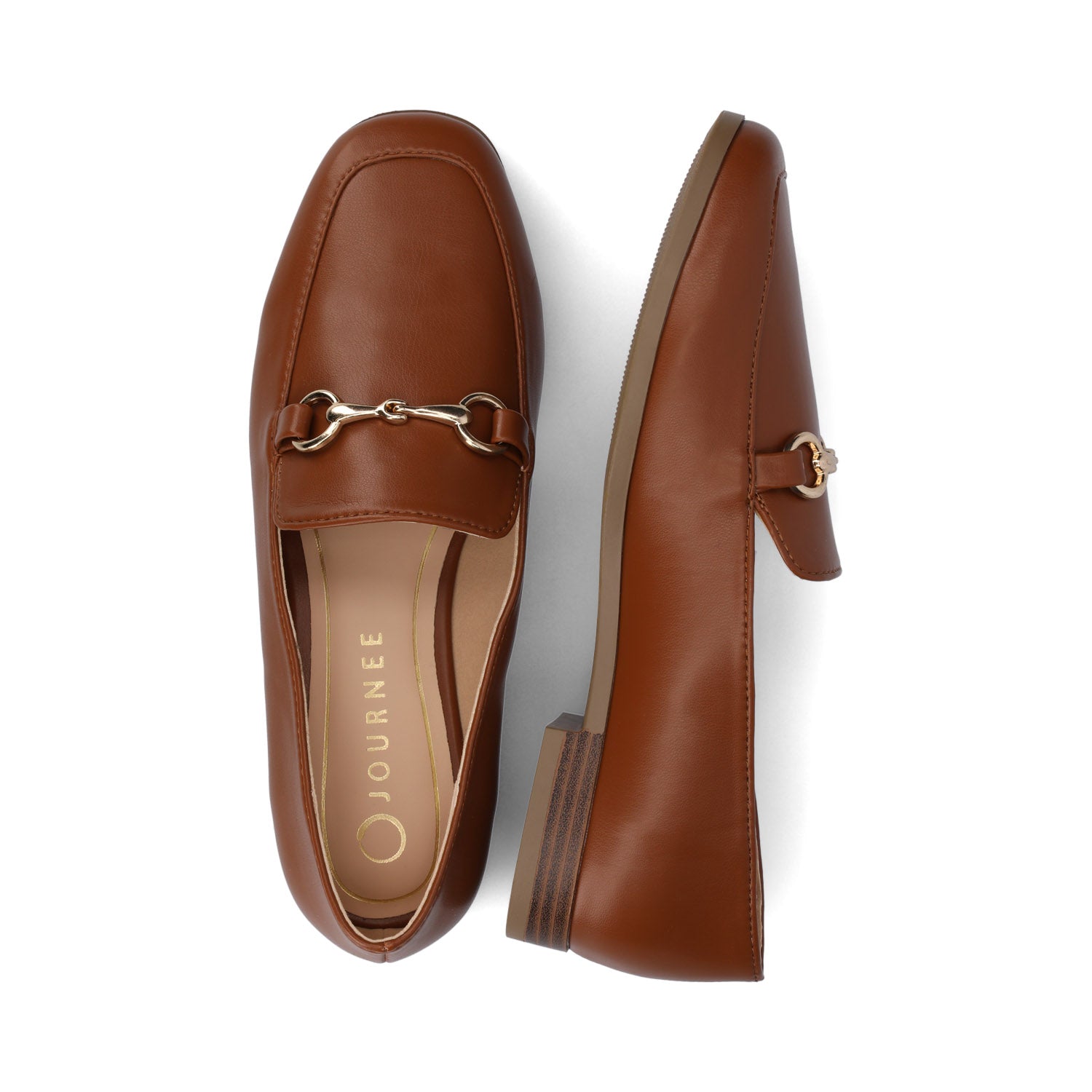 Journee LACIE SLIP ON LOAFERS - Cognac