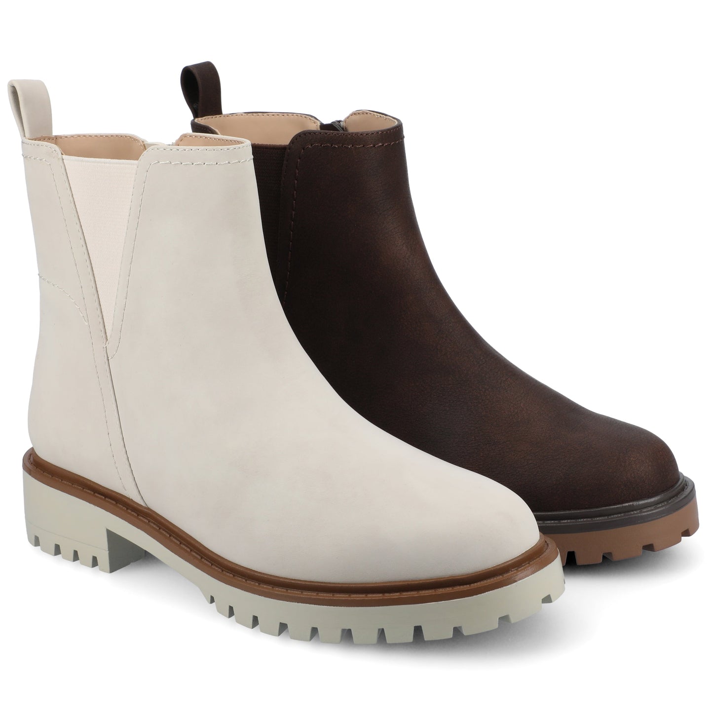 Journee JUNNAH CHELSEA BOOTS - Bone