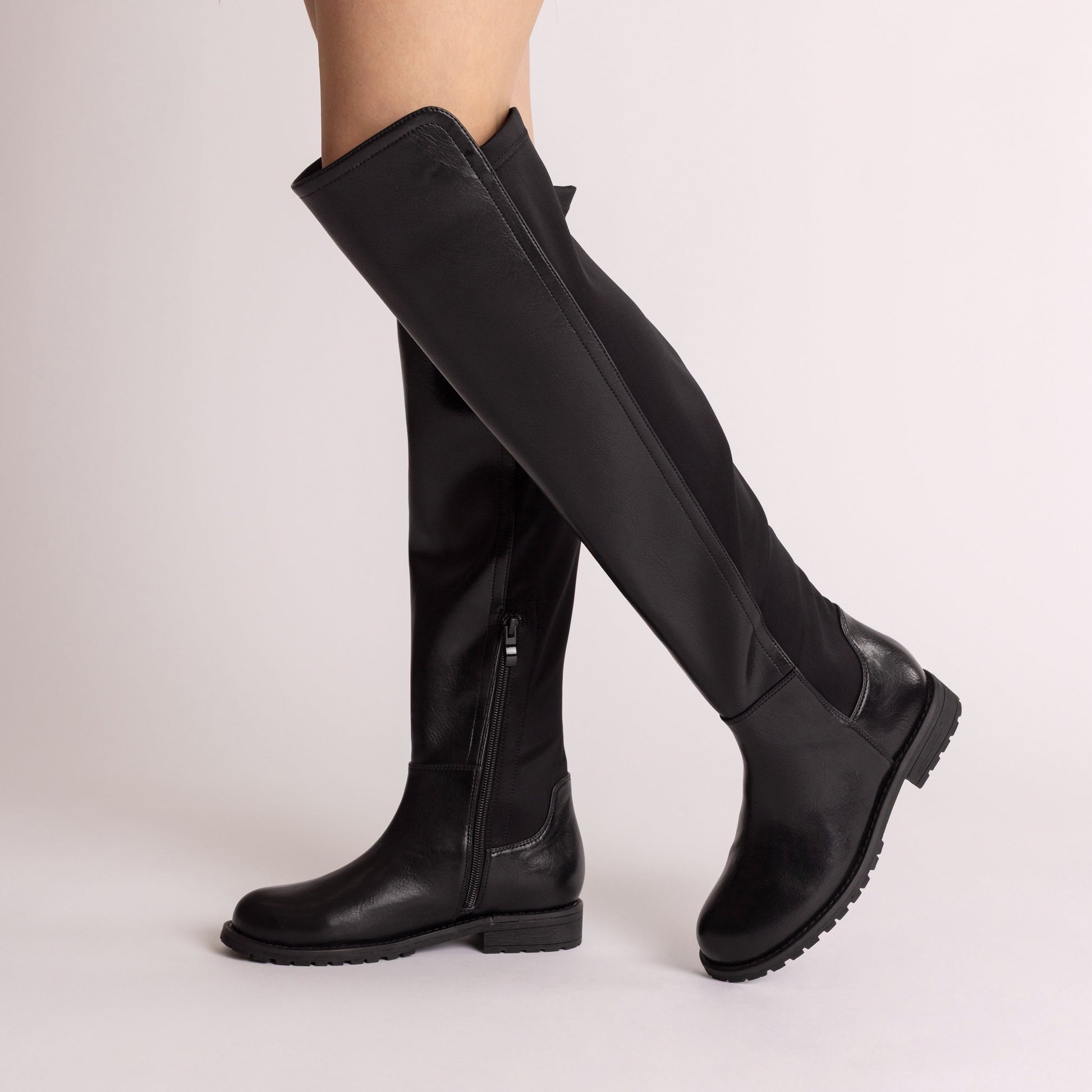 Journee MORRIGAN STRETCH OVER-THE-KNEE BOOTS - Black
