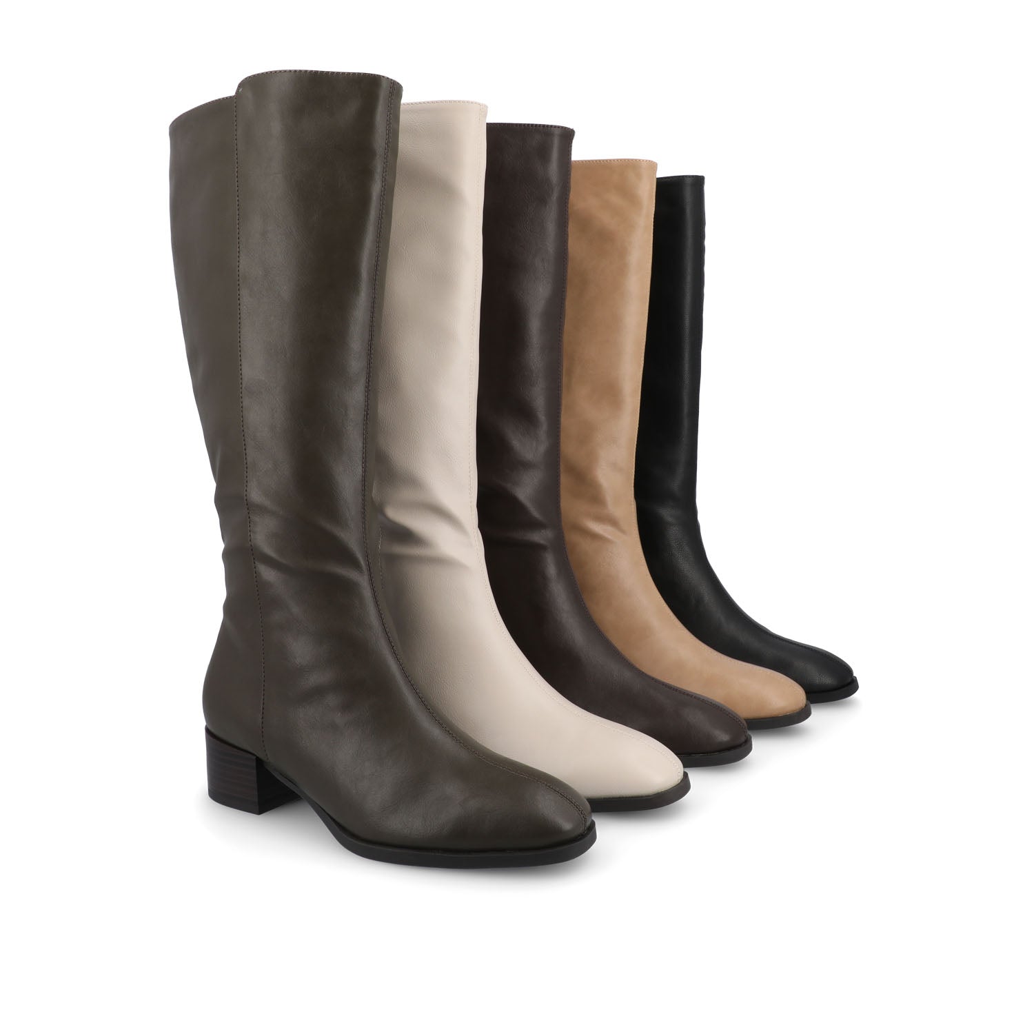 Journee DEVRI KNEE HIGH BOOTS IN VEGAN LEATHER - Bone