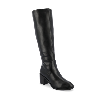 Journee ROMILLY KNEE HIGH BOOTS IN VEGAN LEATHER - Black