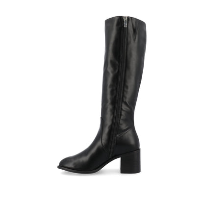 Journee ROMILLY KNEE HIGH BOOTS IN VEGAN LEATHER - Black
