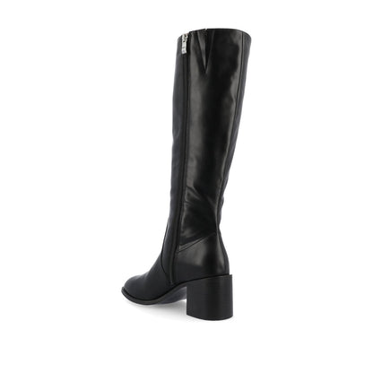 Journee ROMILLY KNEE HIGH BOOTS IN VEGAN LEATHER - Black