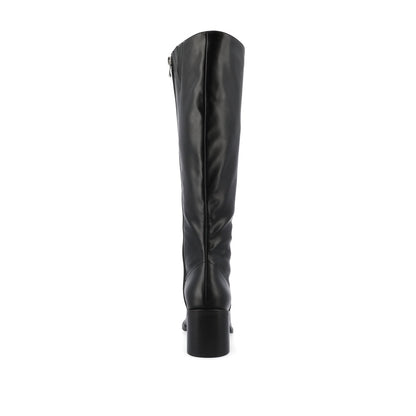 Journee ROMILLY KNEE HIGH BOOTS IN VEGAN LEATHER - Black
