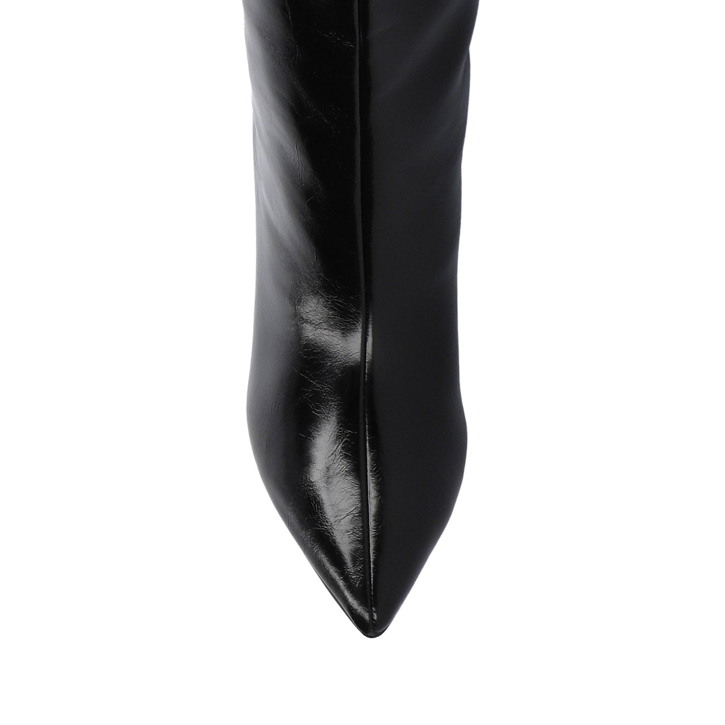 Journee REHELA KNEE HIGH BOOTS IN VEGAN LEATHER - Black Patent