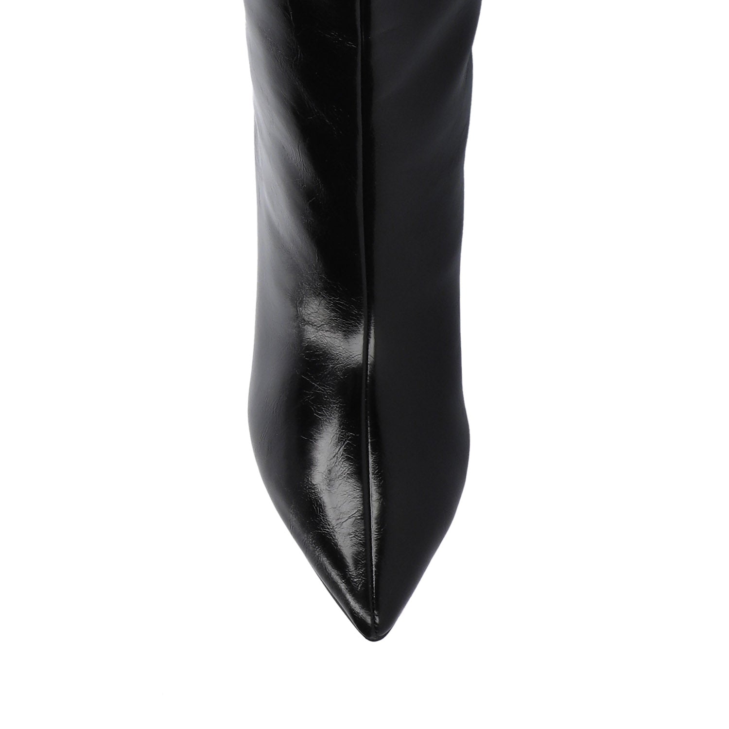 Journee REHELA KNEE HIGH BOOTS IN VEGAN LEATHER - Black Patent