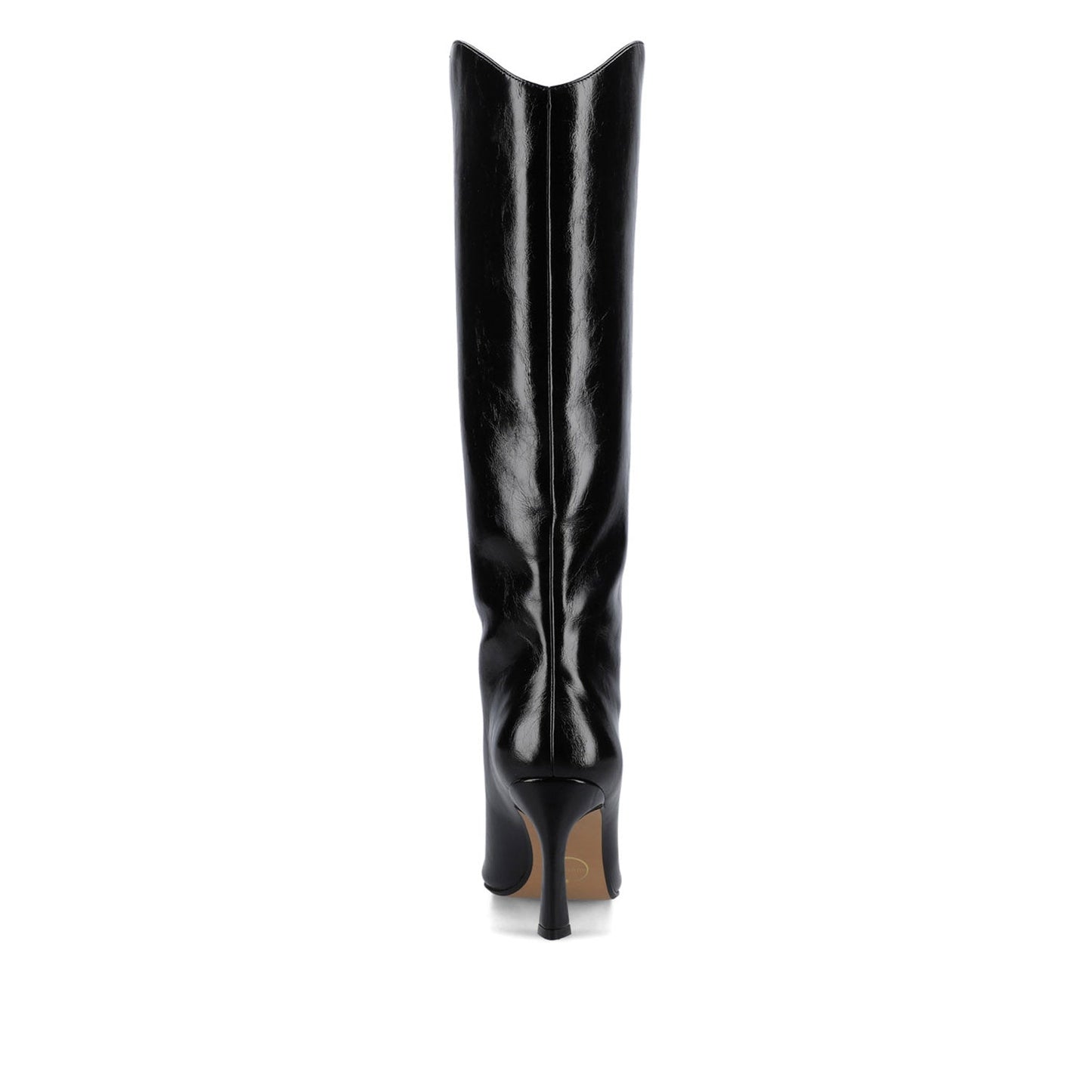 Journee REHELA KNEE HIGH BOOTS IN VEGAN LEATHER - Black Patent