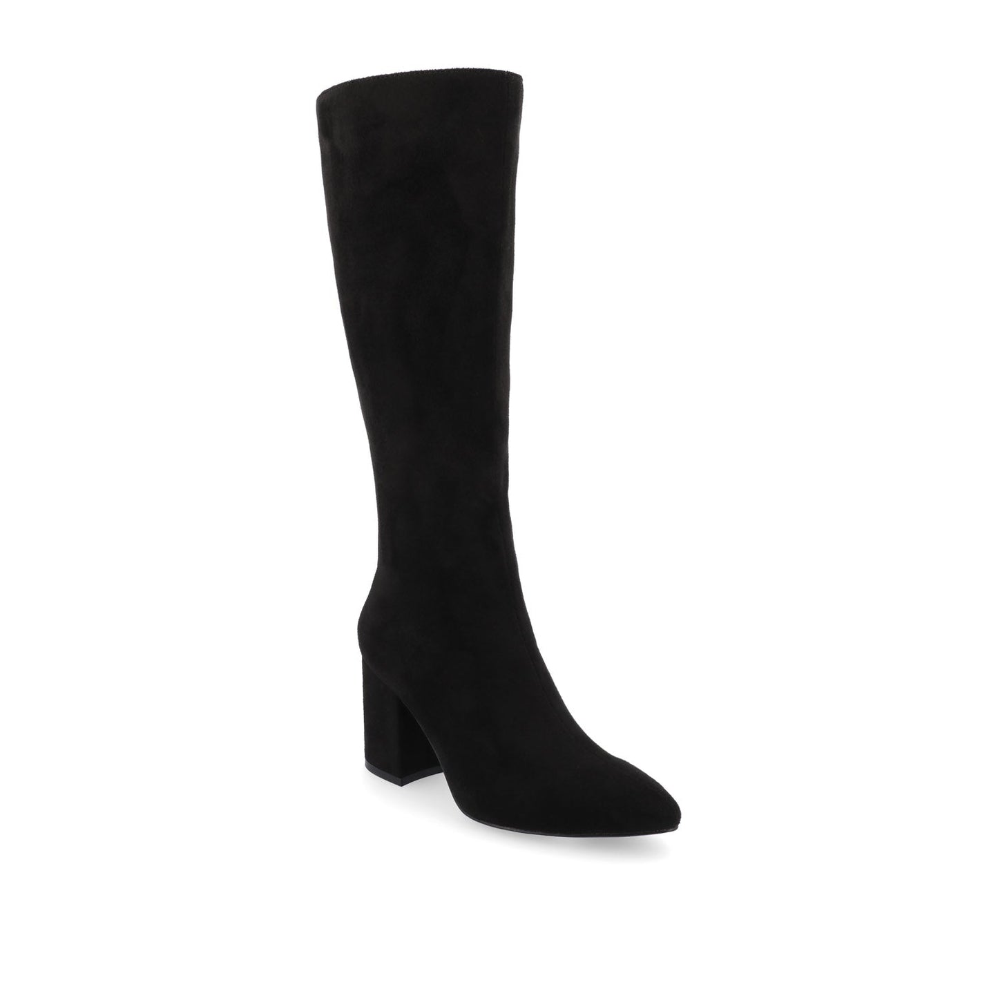 Journee AMEYLIA KNEE-HIGH BOOTS - Black Faux Suede