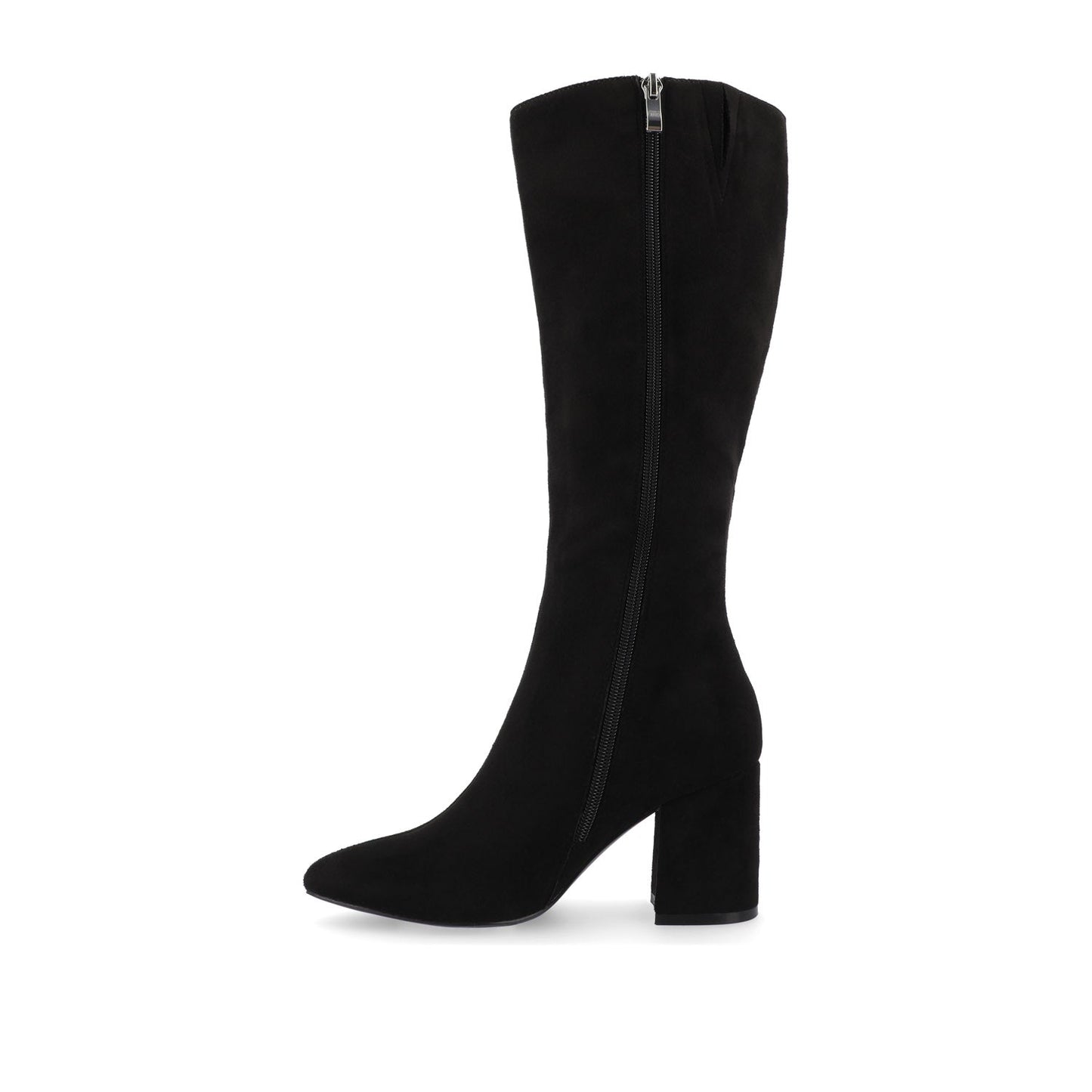 Journee AMEYLIA KNEE-HIGH BOOTS - Black Faux Suede