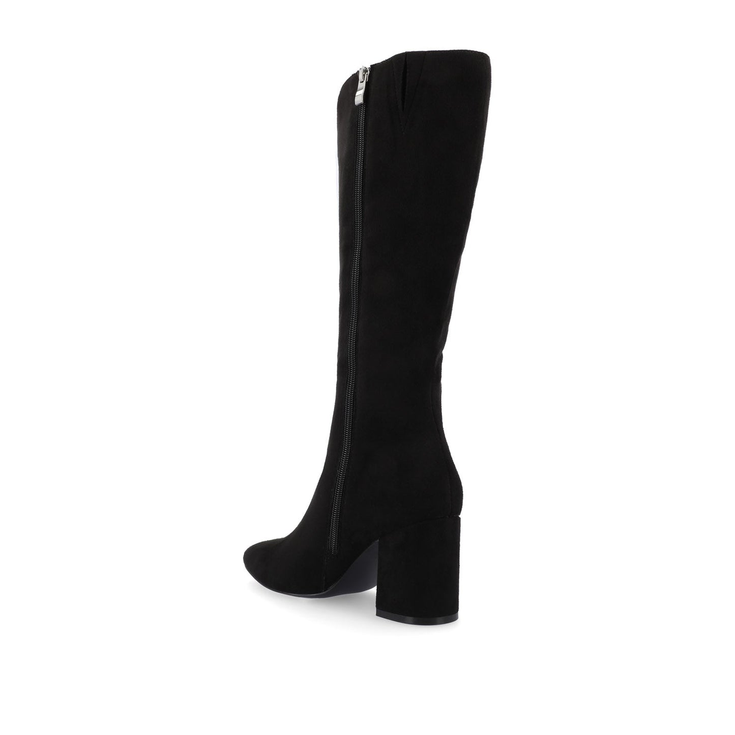 Journee AMEYLIA KNEE-HIGH BOOTS - Black Faux Suede