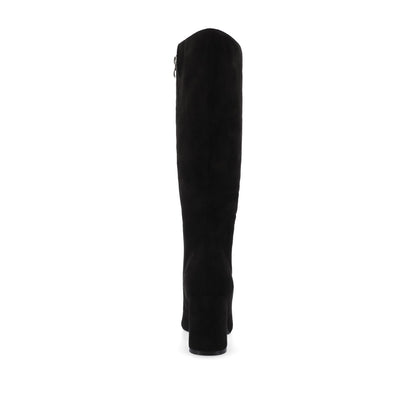 Journee AMEYLIA KNEE-HIGH BOOTS - Black Faux Suede