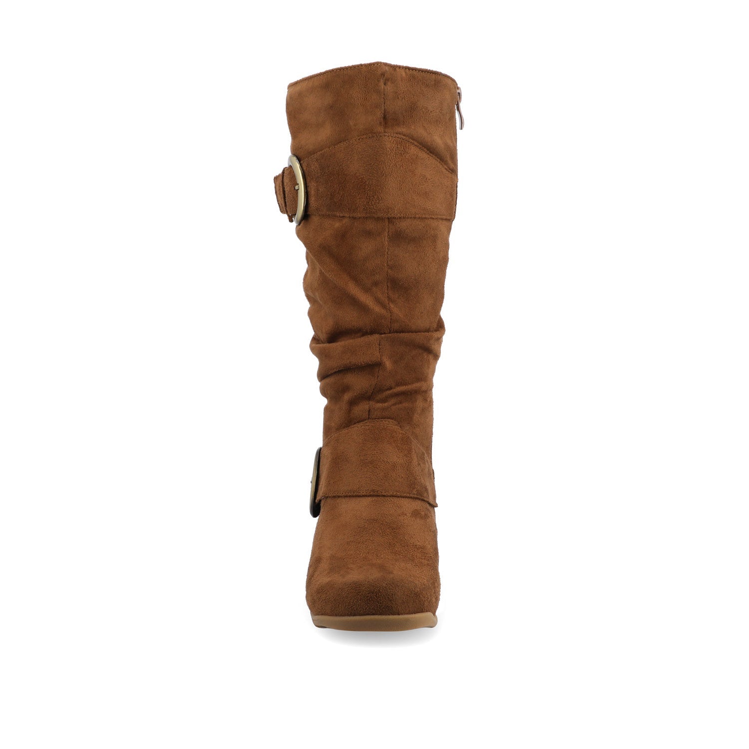 Journee JESTER KNEE HIGH BOOTS IN FAUX SUEDE - Camel Faux Suede
