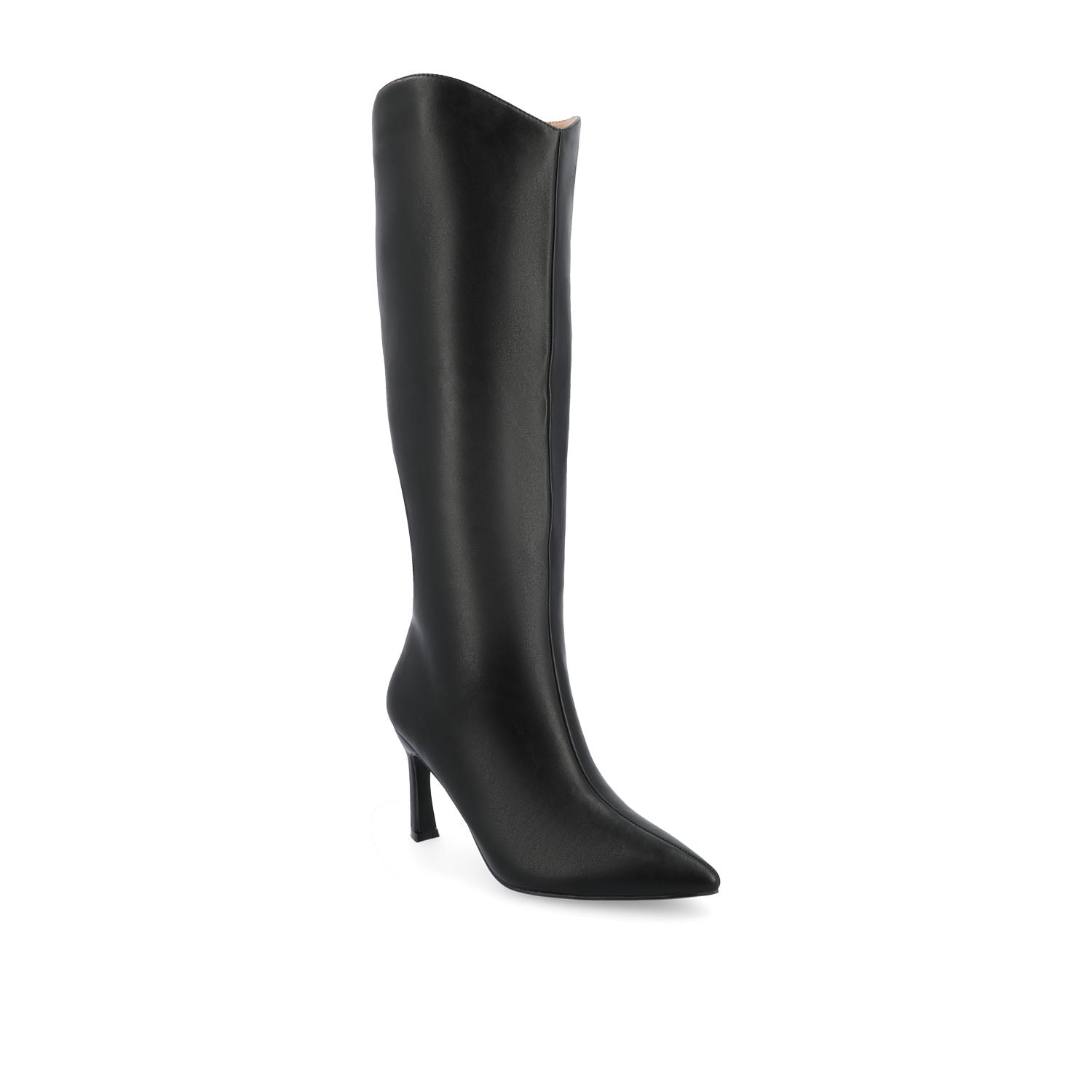 Journee REHELA KNEE HIGH BOOTS IN VEGAN LEATHER - Black