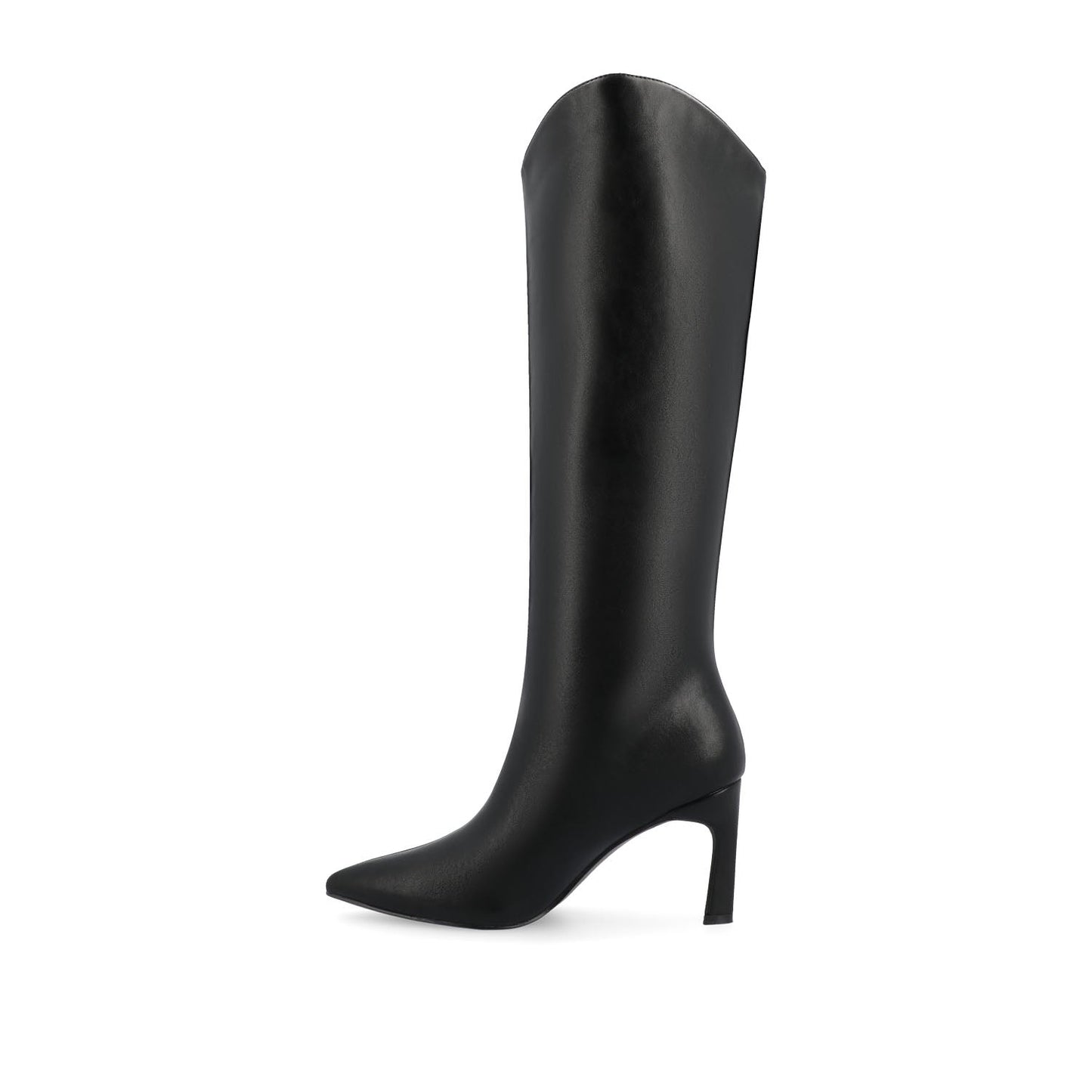 Journee REHELA KNEE HIGH BOOTS IN VEGAN LEATHER - Black
