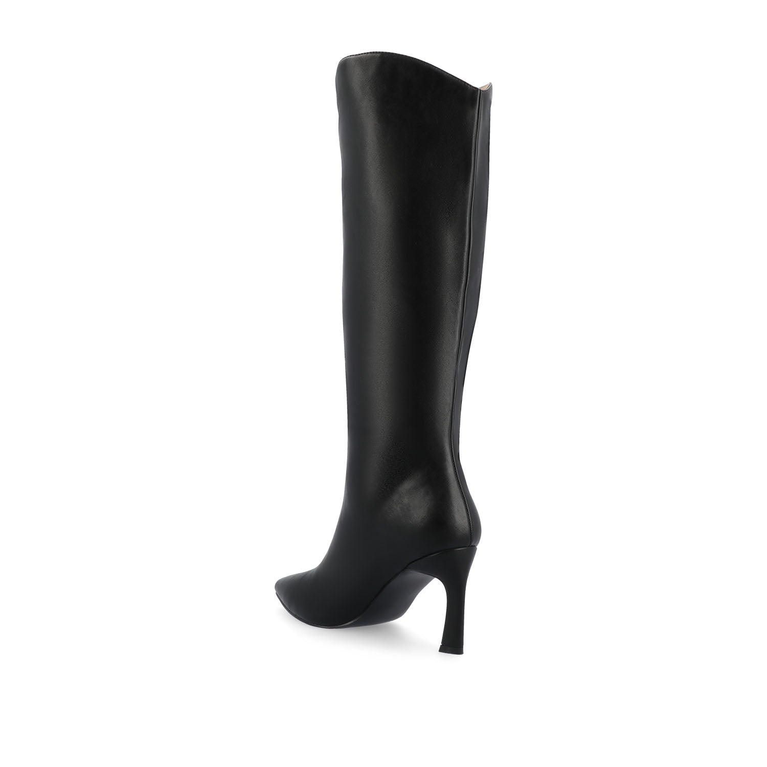 Journee REHELA KNEE HIGH BOOTS IN VEGAN LEATHER - Black