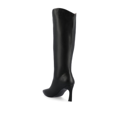 Journee REHELA KNEE HIGH BOOTS IN VEGAN LEATHER - Black