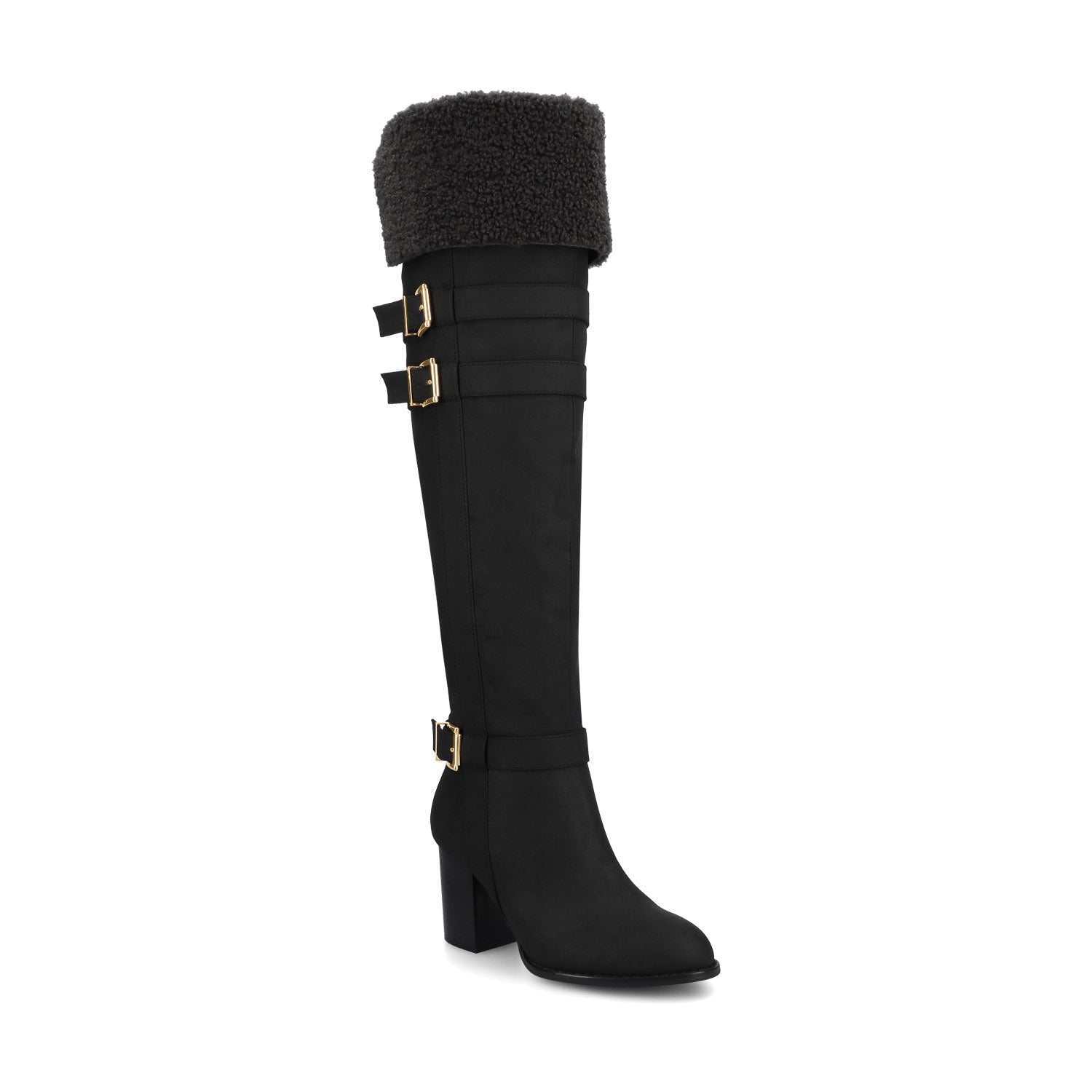 Journee ALYZA OVER THE KNEE BOOTS - Black