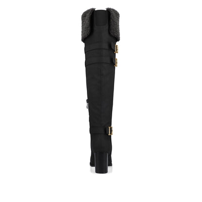 Journee ALYZA OVER THE KNEE BOOTS - Black