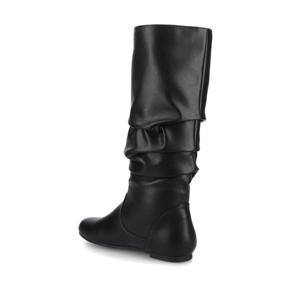 Journee JAYNE KNEE HIGH BOOTS IN VEGAN LEATHER - Black