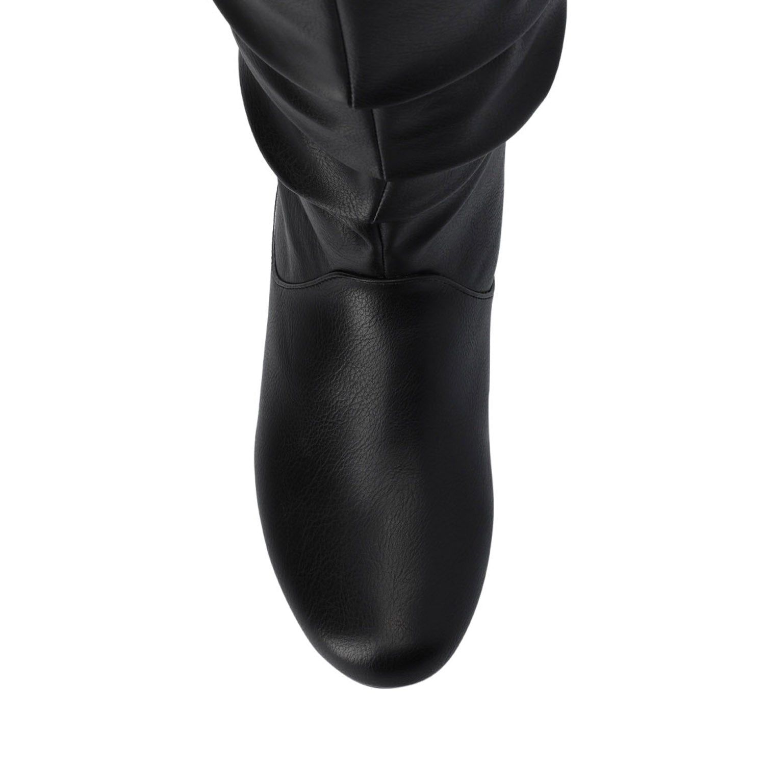 Journee JAYNE KNEE HIGH BOOTS IN VEGAN LEATHER - Black