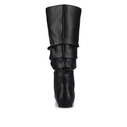 Journee JAYNE KNEE HIGH BOOTS IN VEGAN LEATHER - Black