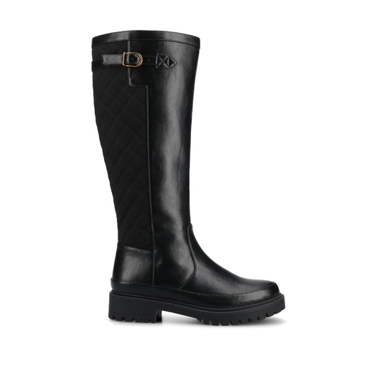 Journee ZEMMIE QUILTED BOOTS - Black