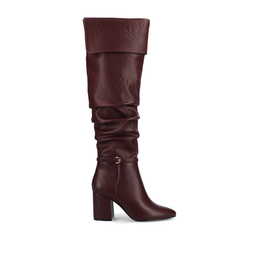 Journee FLORETTA OVER THE KNEE BOOTS - Oxblood
