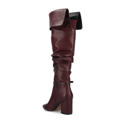 Journee FLORETTA OVER THE KNEE BOOTS - Oxblood