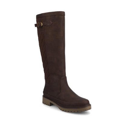 Journee ZEMMIE QUILTED BOOTS - Vintage Chocolate