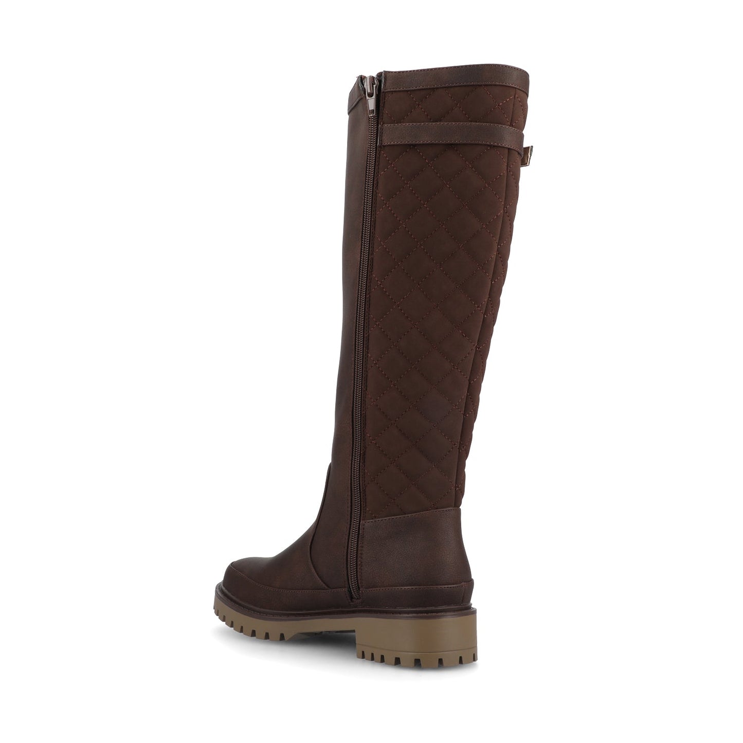 Journee ZEMMIE QUILTED BOOTS - Vintage Chocolate