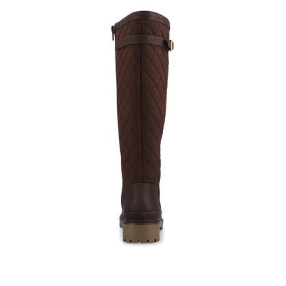 Journee ZEMMIE QUILTED BOOTS - Vintage Chocolate
