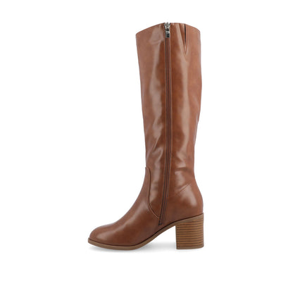 Journee ROMILLY KNEE HIGH BOOTS IN VEGAN LEATHER - Brown