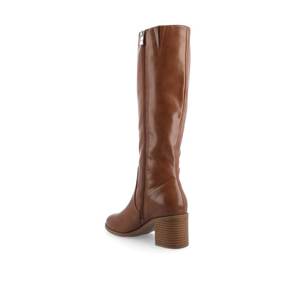 Journee ROMILLY KNEE HIGH BOOTS IN VEGAN LEATHER - Brown