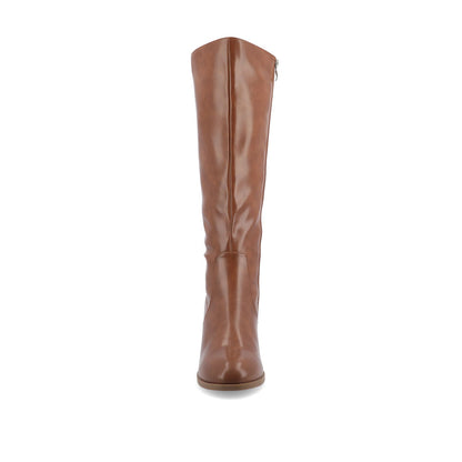 Journee ROMILLY KNEE HIGH BOOTS IN VEGAN LEATHER - Brown