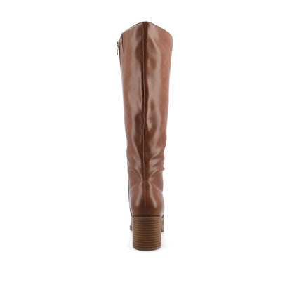 Journee ROMILLY KNEE HIGH BOOTS IN VEGAN LEATHER - Brown